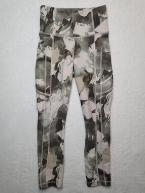 Athleta Ultimate Stash II Capri Legging Sz XXS Painted Energy Olive Cropped Yoga